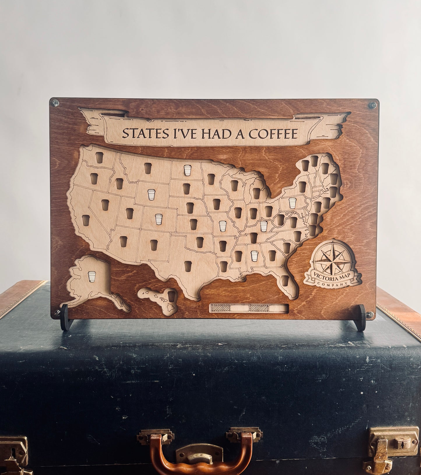 United States Travel Map with Custom Icons