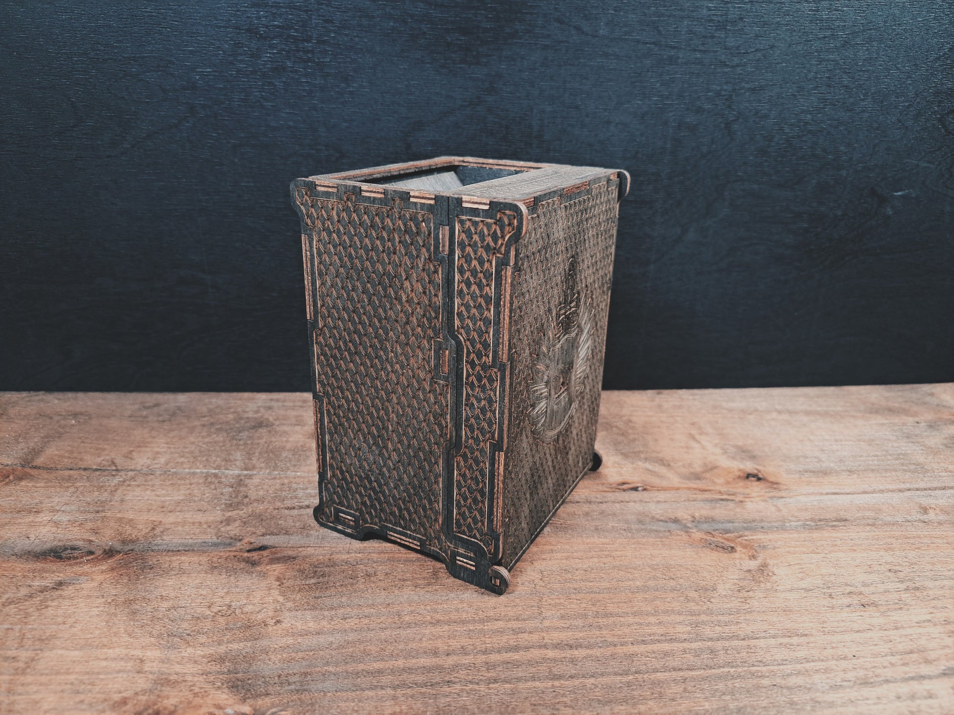 Fenrir Woodworks Wooden Foldable Dice Tower and Tray