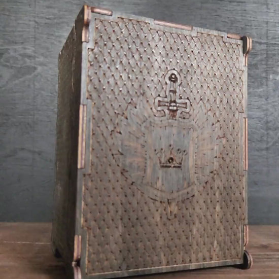 Fenrir Woodworks Wooden Foldable Dice Tower and Tray